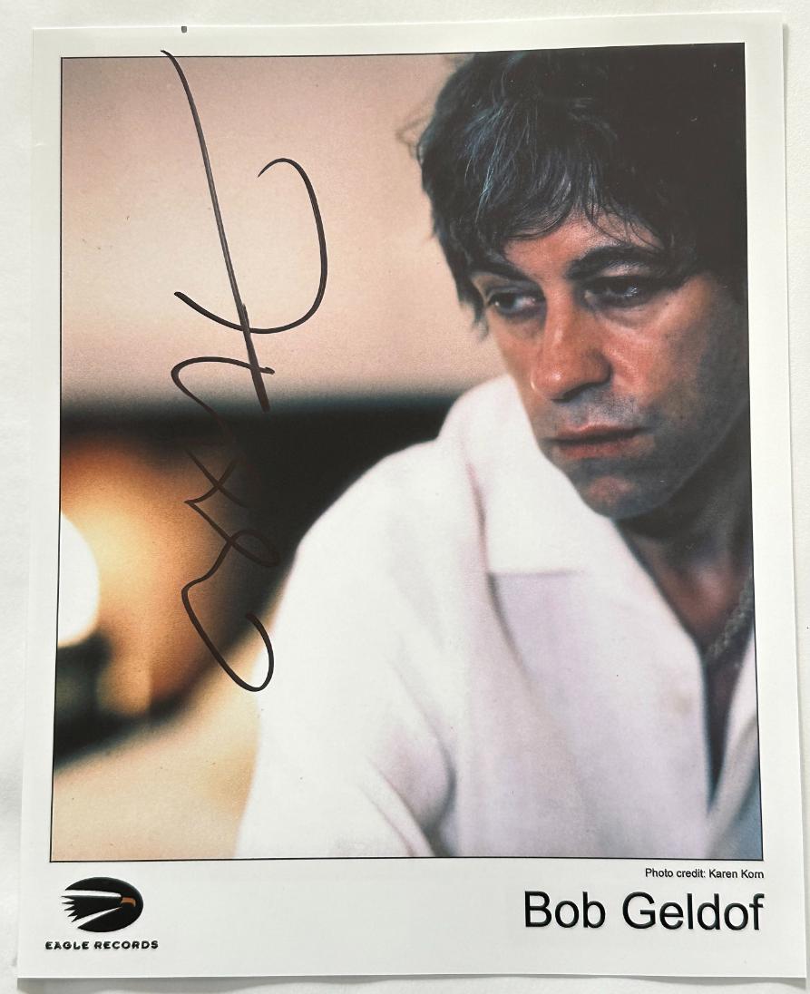 Bob Geldof original autograph on 8x10 photo 