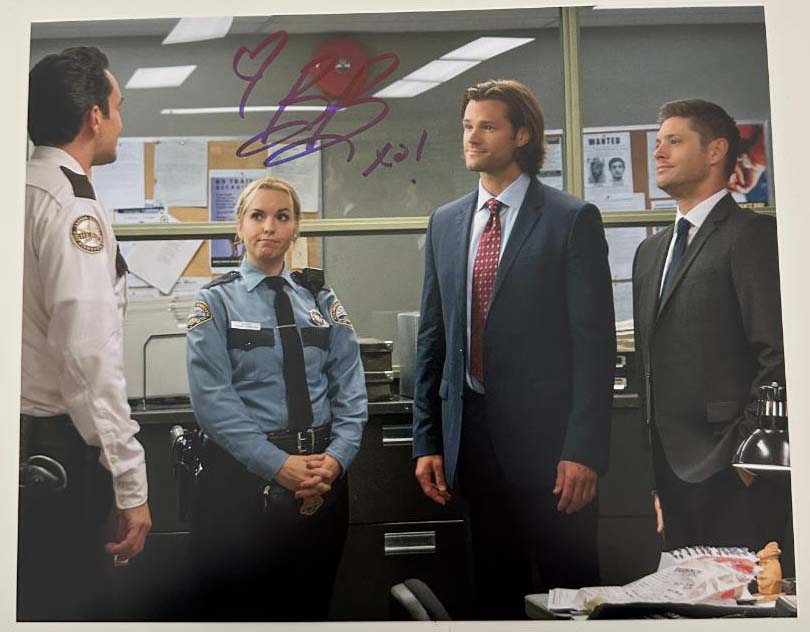 Briana Buckmaster original autograph on 8x10 Supernatural photo