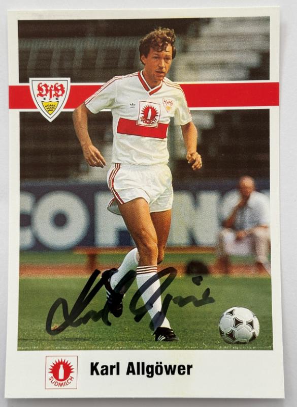 Karl Allgöwer original autograph on 6x4 postcard