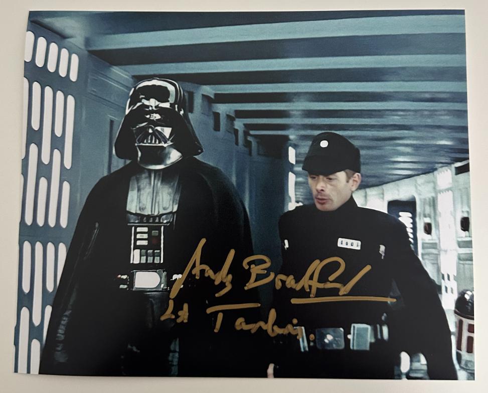 Andy Bradford original autograph on 8x10 Star Wars photo 