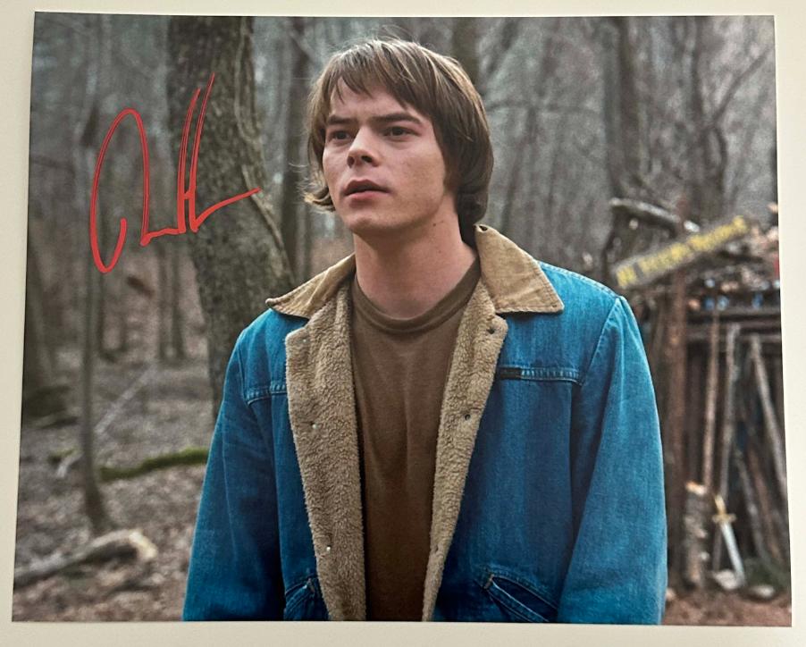 Charlie Heaton aka Jonathan Byers original autograph on 8x10 Stranger Things photo