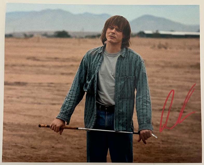 Charlie Heaton aka Jonathan Byers original autograph on 8x10 Stranger Things photo