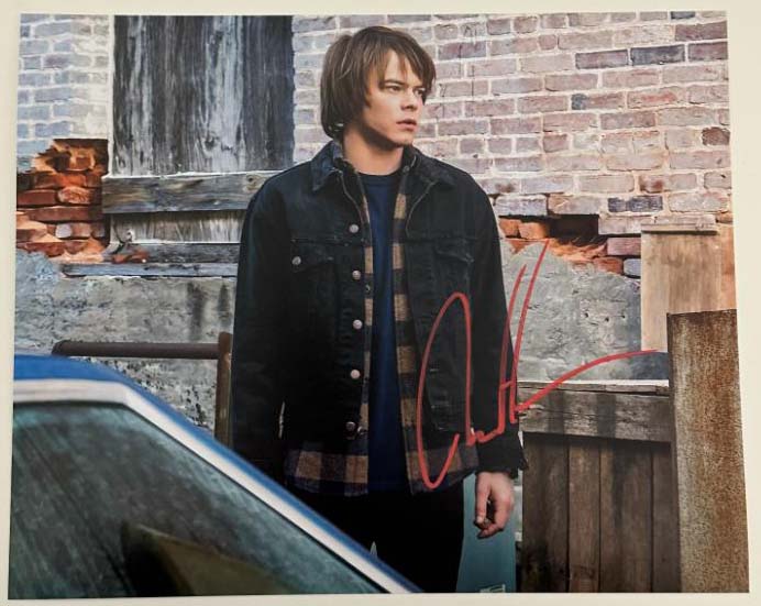 Charlie Heaton aka Jonathan Byers original autograph on 8x10 Stranger Things photo