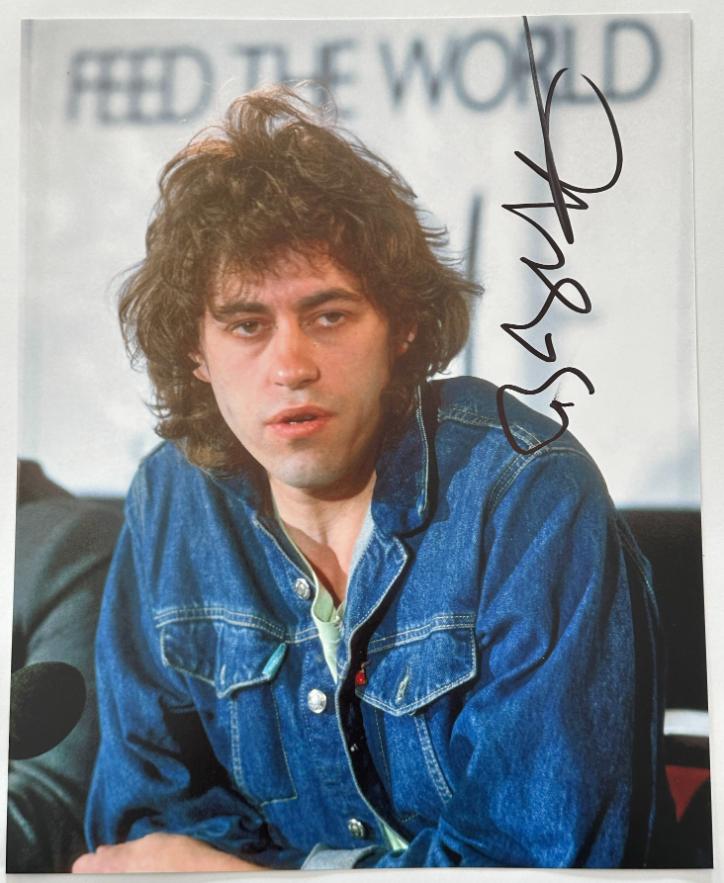 Bob Geldof original autograph on 8x10 photo 