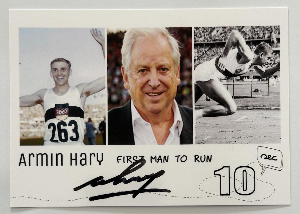 Armin Hary original autograph on 6x4 postcard