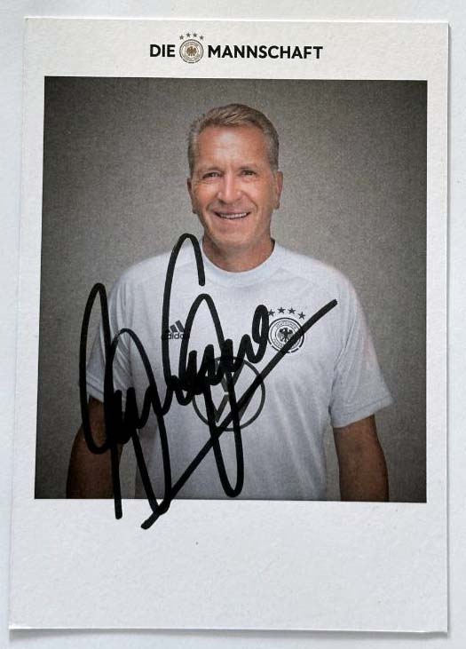 Andreas Köpke original autograph on 6x4 postcard