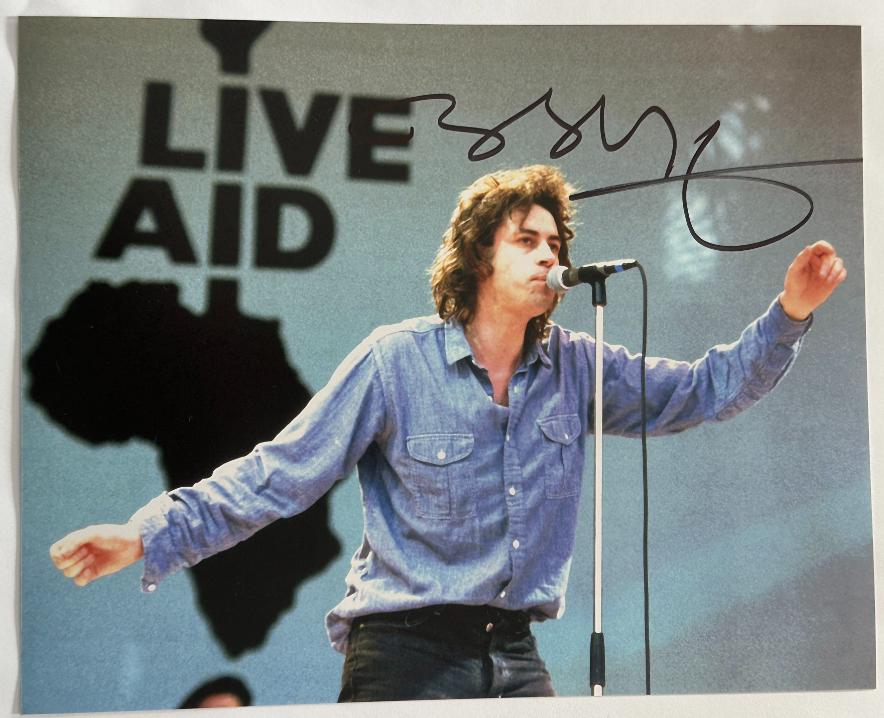 Bob Geldof original autograph on 8x10 photo 
