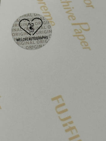 We Love Autographs Hologramm / Echtheitssticker