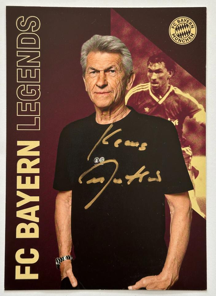 Klaus Augenthaler original autograph on 6x4 postcard