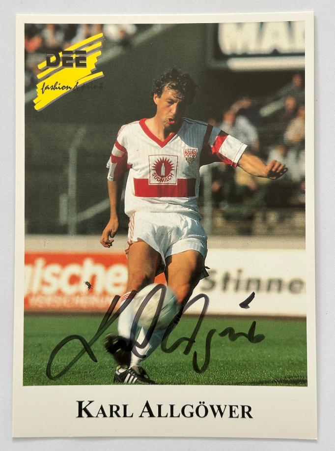 Karl Allgöwer original autograph on 6x4 postcard