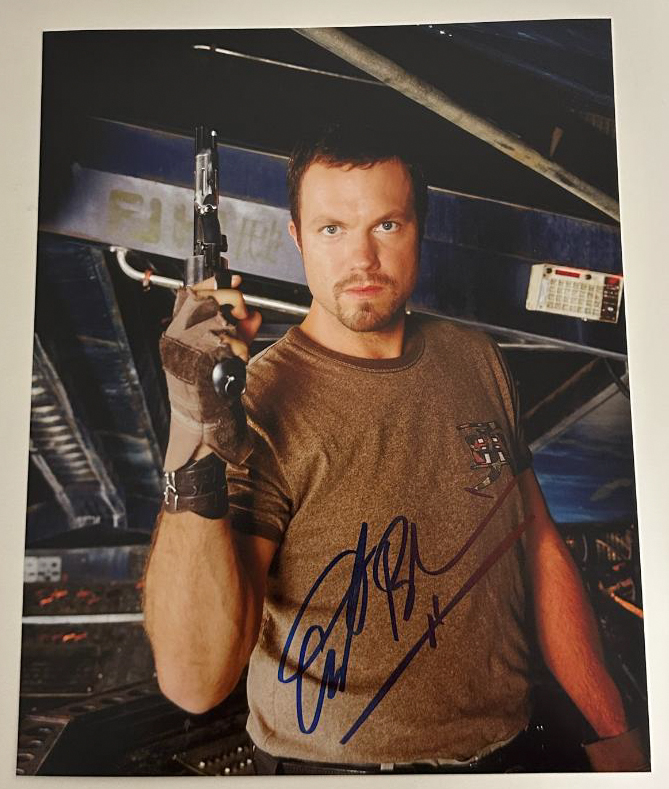 Adam Baldwin original Autogramm auf 20x25 Firefly Foto    