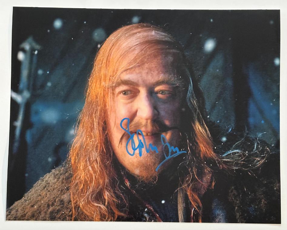 Stephen Fry original autograph on 8x10 Hobbit photo 