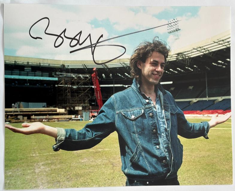 Bob Geldof original autograph on 8x10 photo 