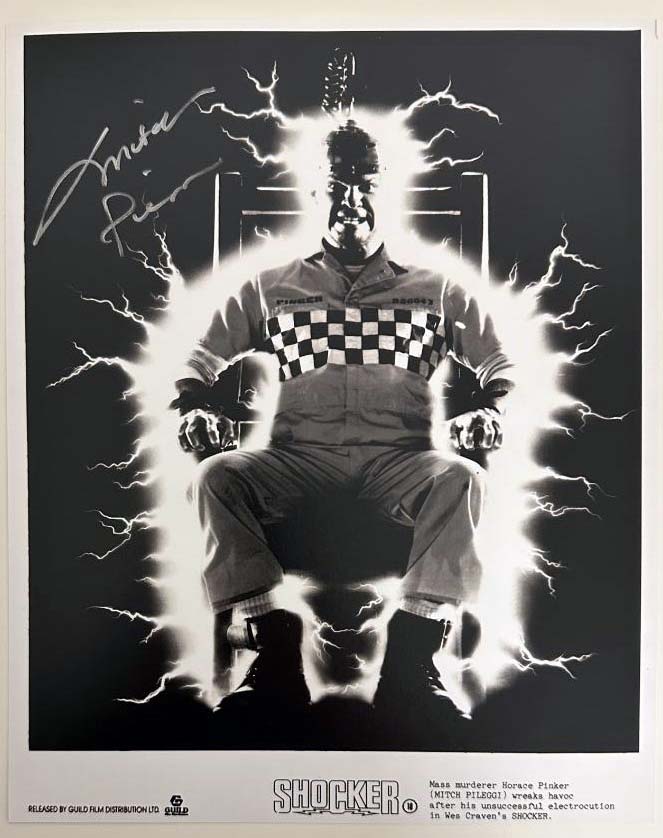 Mitch Pileggi aka Horace Pinker original Autogramm auf 20x25 Shocker Foto
