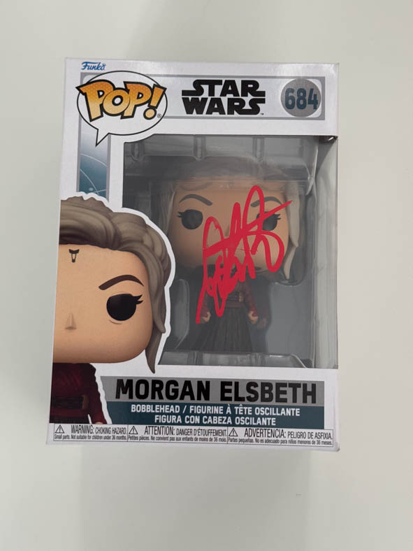 Diana Lee Inosanto aka Morgan Elsbeth original autograph on Star Wars Funko Pop 684 - red