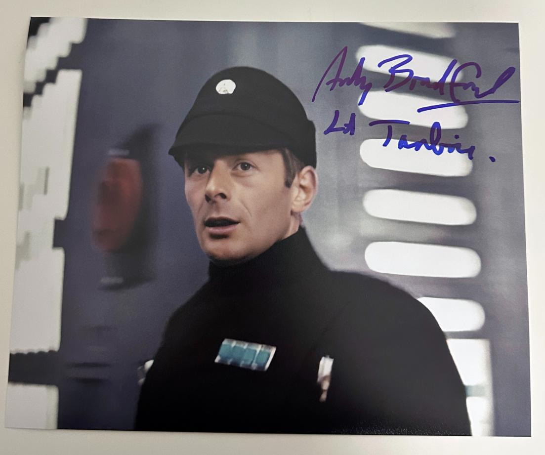 Andy Bradford original autograph on 8x10 Star Wars photo 