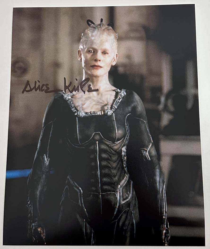 Alice Krige original autograph on 8x10 Star Trek photo