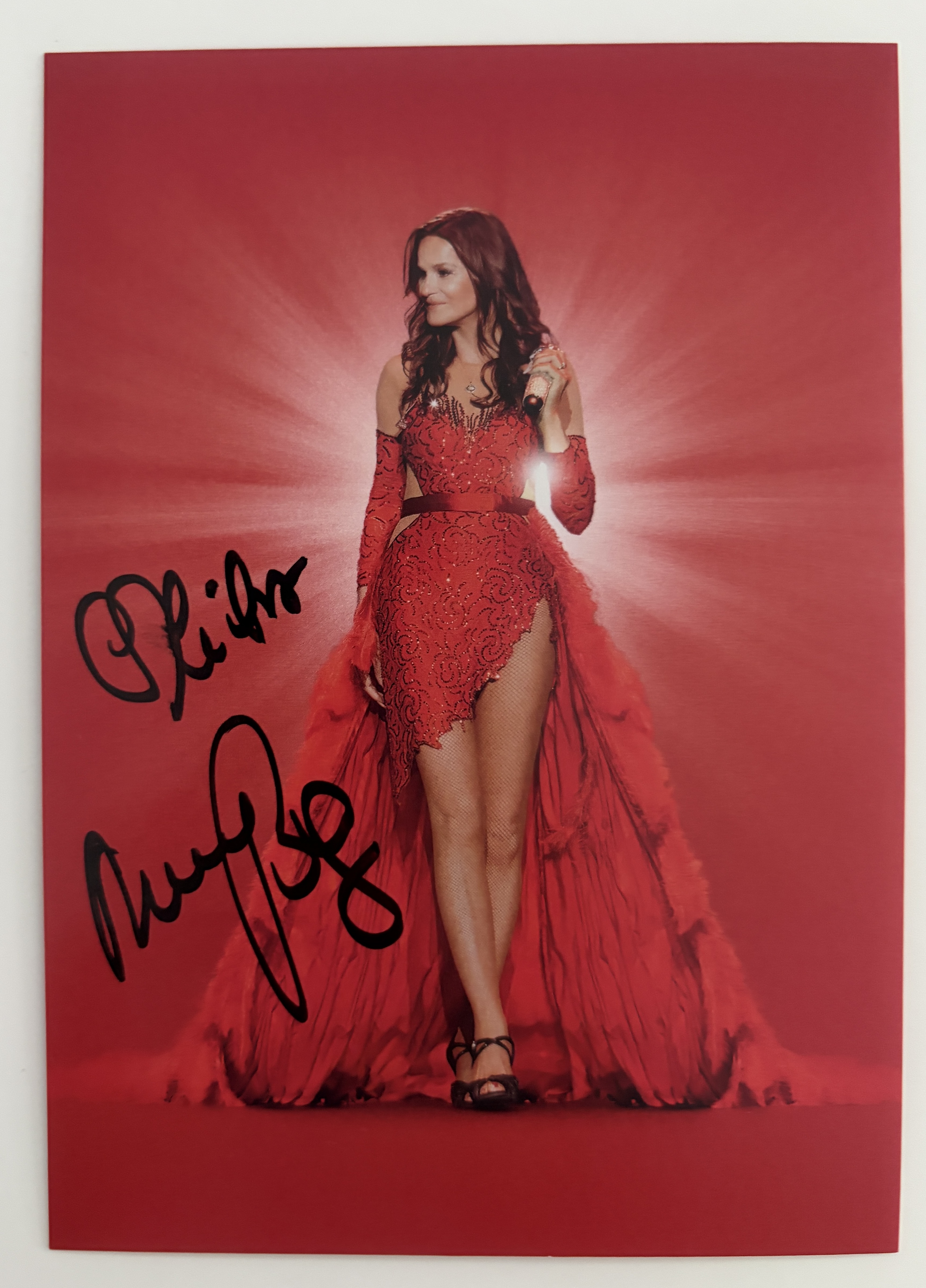Andrea Berg original autograph on 6x4 postcard