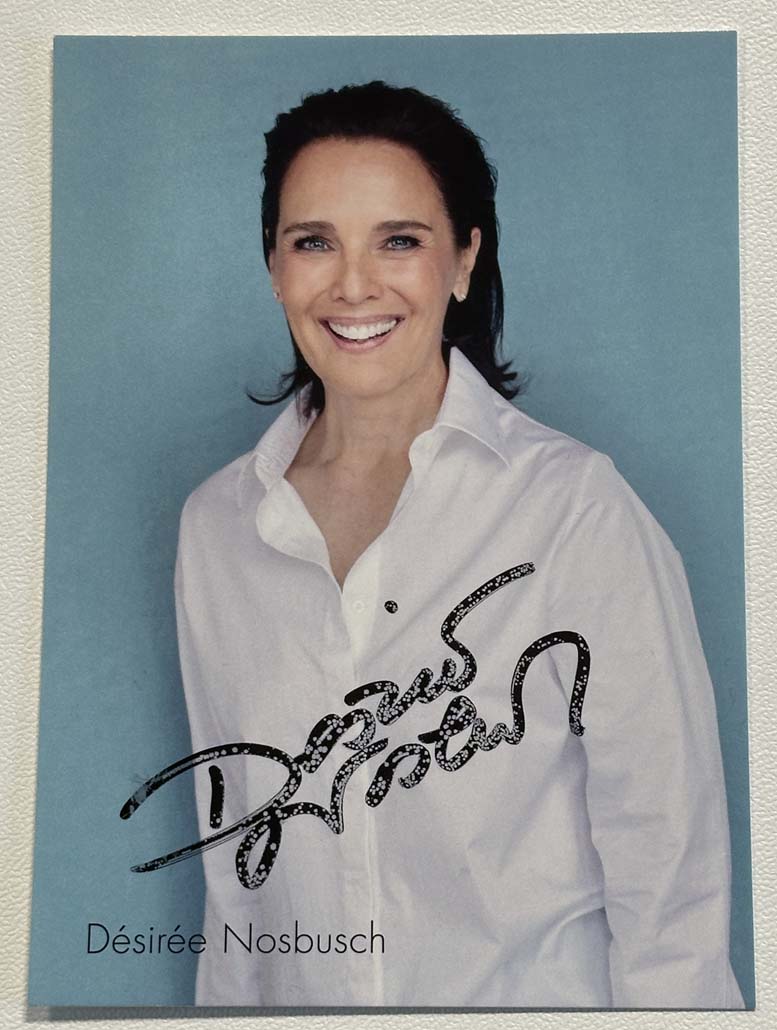 Désirée Nosbusch original autograph on 6x4 postcard