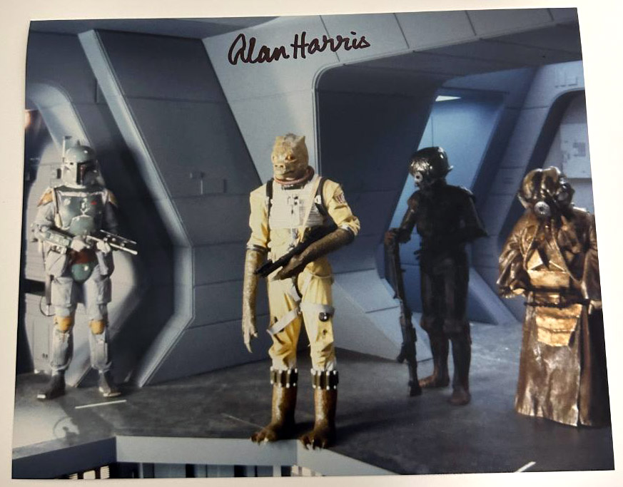 Alan Harris original Autogramm auf 20x25 Star Wars Foto
