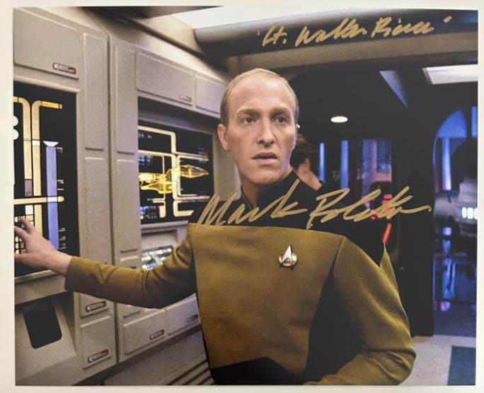 Mark Rolston original Autogramm auf 20x25 Star Trek Foto